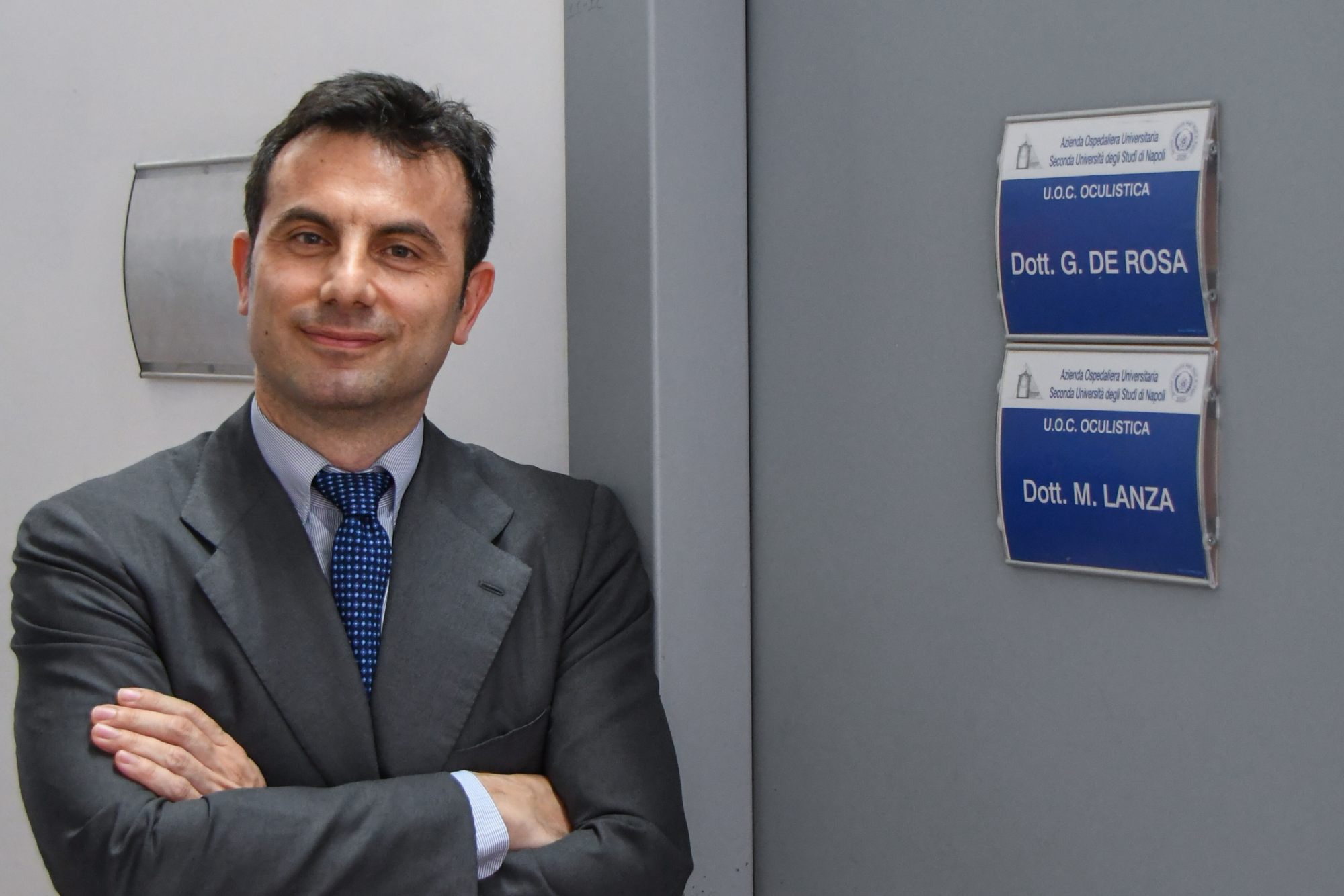 Nameplate on the door of Prof Michele Lanza